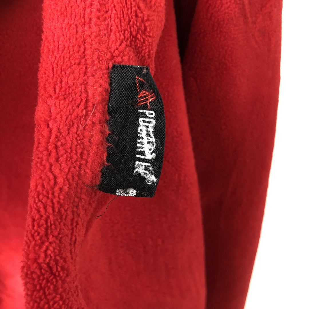 Vintage 90'S Ralph Lauren Polo Sport half-zip fleece pullover anorak jacket, size M, men's polyester red type Vintage Second Hand