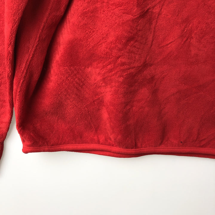 Vintage 90'S Ralph Lauren Polo Sport half-zip fleece pullover anorak jacket, size M, men's polyester red type Vintage Second Hand