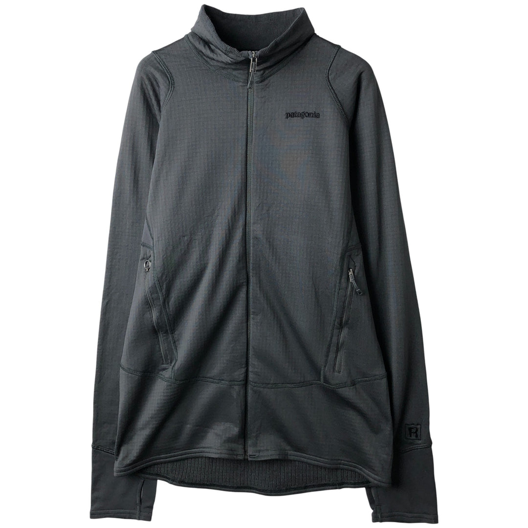 Patagonia Regulator R1 Full-Zip Fleece Jacket (40127FA13), Men's Size Medium polyester gray type Vintage Second Hand