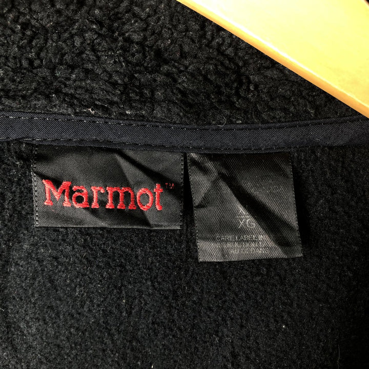 Marmot fleece jacket, made in Canada, men's size XL polyester black type Vintage Second Hand