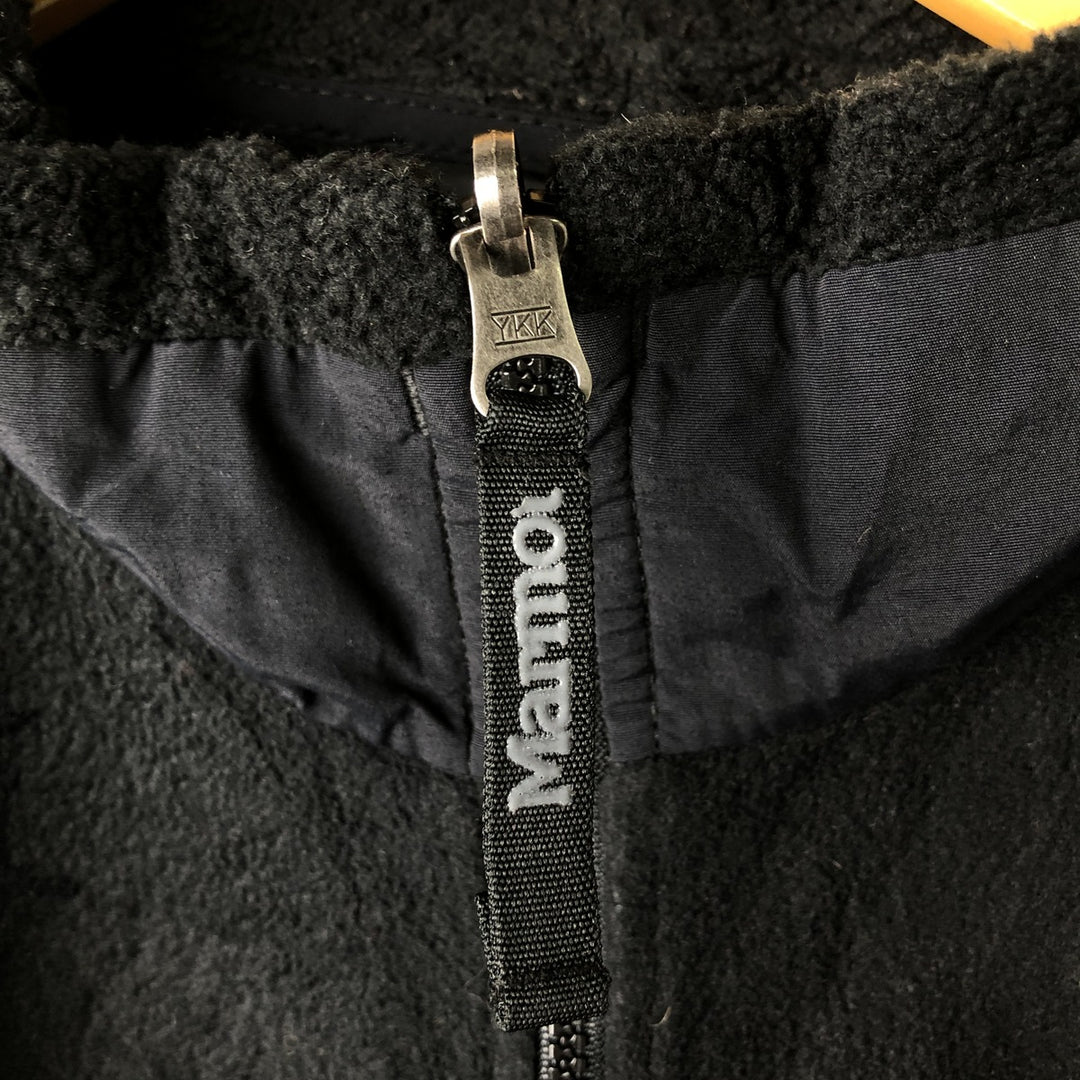 Marmot fleece jacket, made in Canada, men's size XL polyester black type Vintage Second Hand