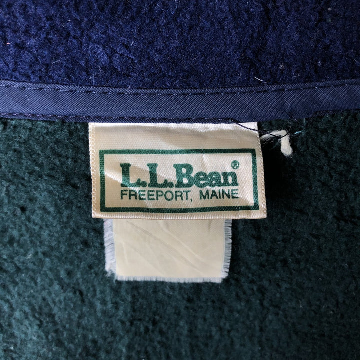 1990'S LL Bean Fleece Jacket, Men's XL, Vintage unclear Green type dark green Vintage Second Hand