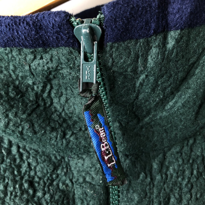1990'S LL Bean Fleece Jacket, Men's XL, Vintage unclear Green type dark green Vintage Second Hand
