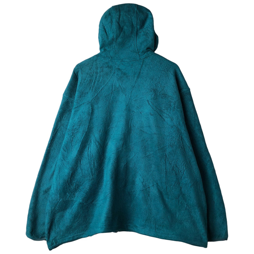 90s-00'S LLBean Fleece Full-Zip Hoodie, Men's, Size XXL unclear Emerald green Vintage Second Hand