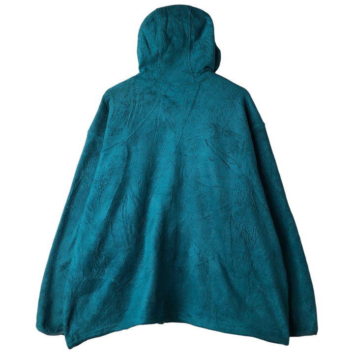 90s-00'S LLBean Fleece Full-Zip Hoodie, Men's, Size XXL unclear Emerald green Vintage Second Hand