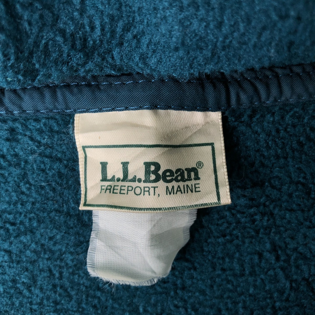 90s-00'S LLBean Fleece Full-Zip Hoodie, Men's, Size XXL unclear Emerald green Vintage Second Hand