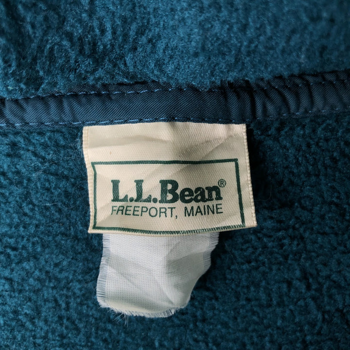90s-00'S LLBean Fleece Full-Zip Hoodie, Men's, Size XXL unclear Emerald green Vintage Second Hand