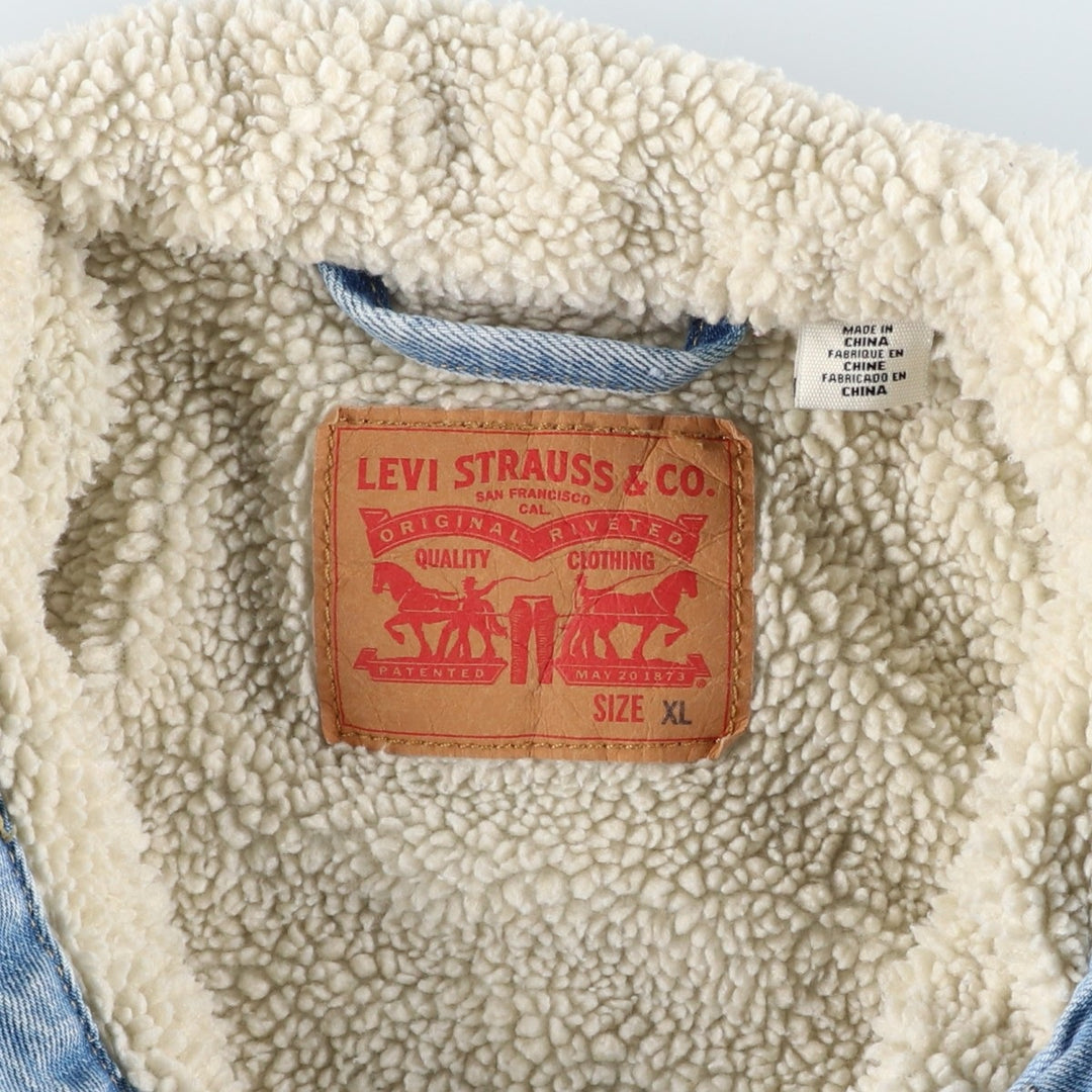Levi's Padded Denim Jacket, Men's Size XL cotton blue type Vintage Second Hand
