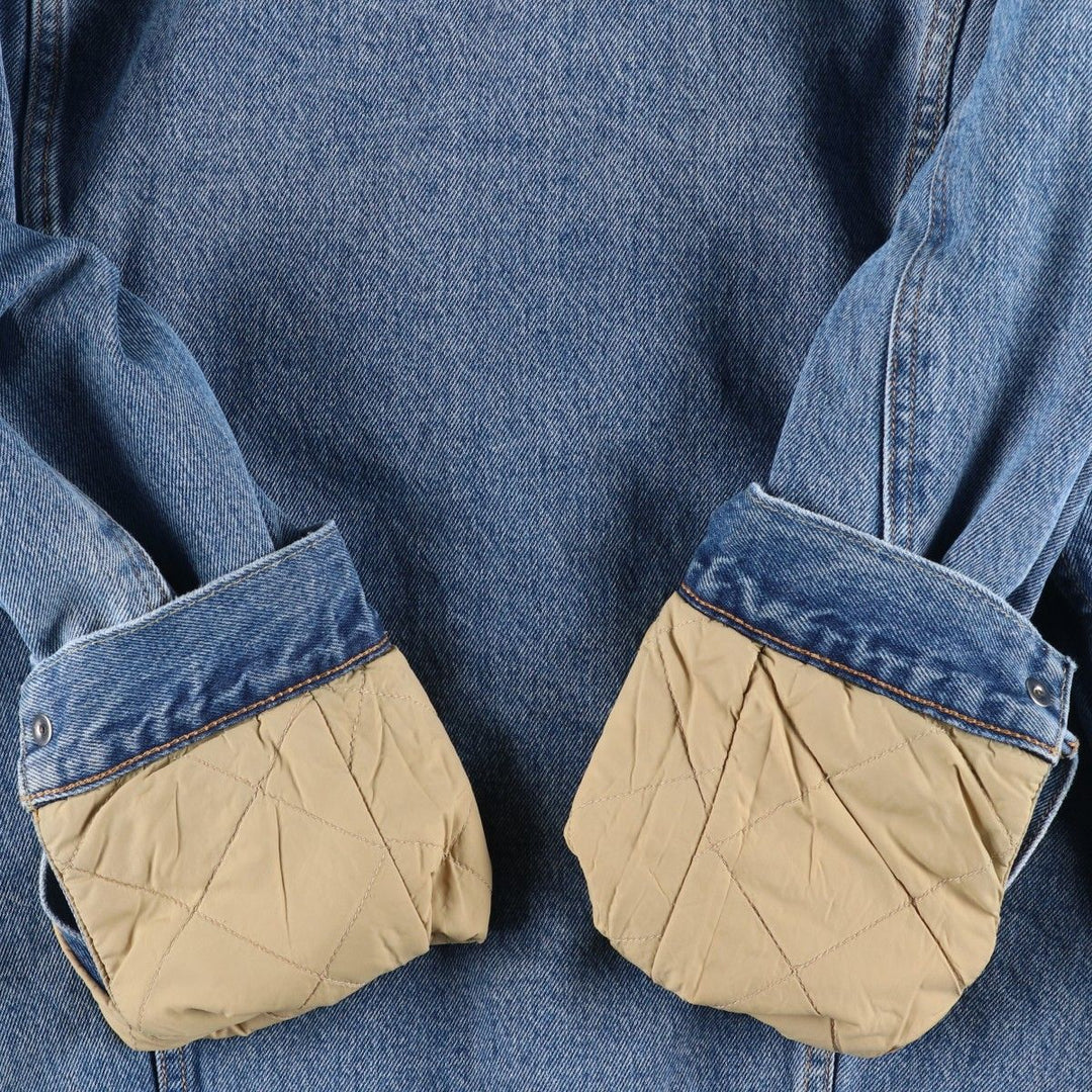 Levi's Padded Denim Jacket, Men's Size XL cotton blue type Vintage Second Hand