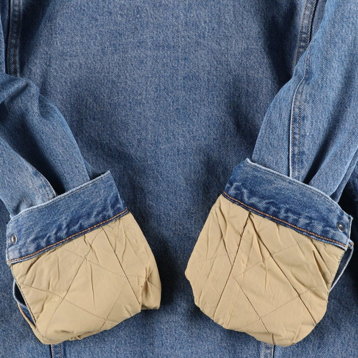 Levi's Padded Denim Jacket, Men's Size XL cotton blue type Vintage Second Hand