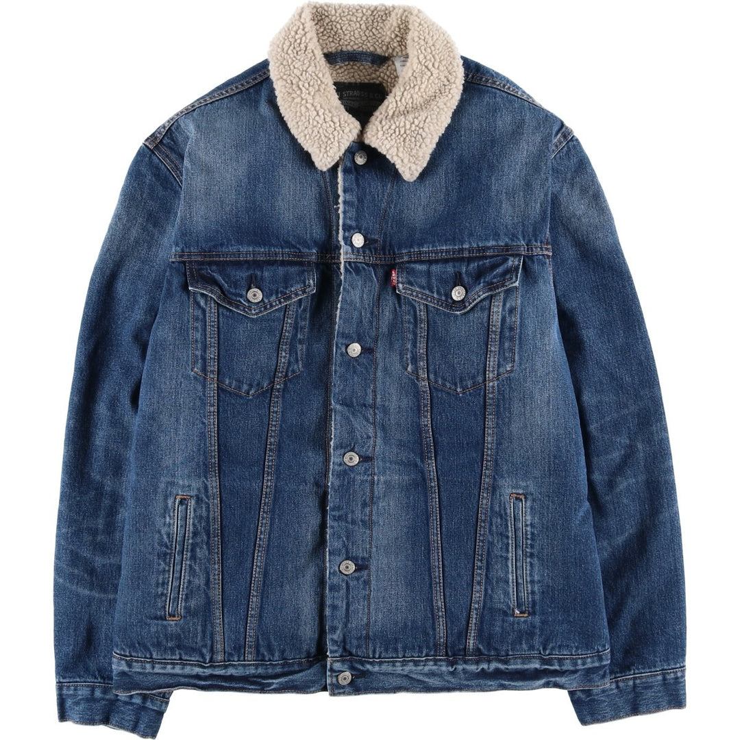 Levi's Padded Denim Jacket, Men's Size XL cotton blue type Vintage Second Hand