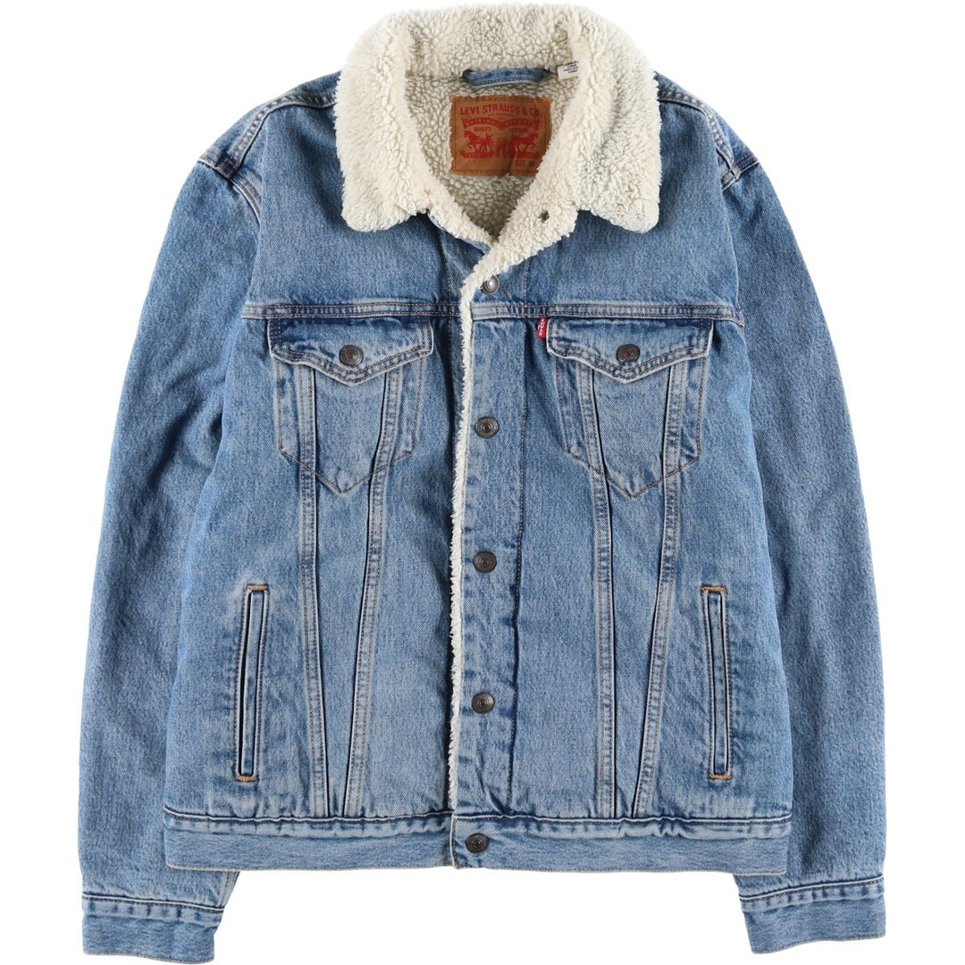 Levi's padded denim jacket, size M, men's cotton blue type Vintage Second Hand