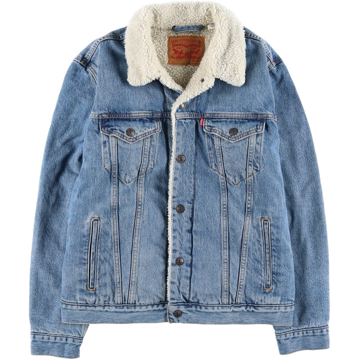 Levi's padded denim jacket, size M, men's cotton blue type Vintage Second Hand