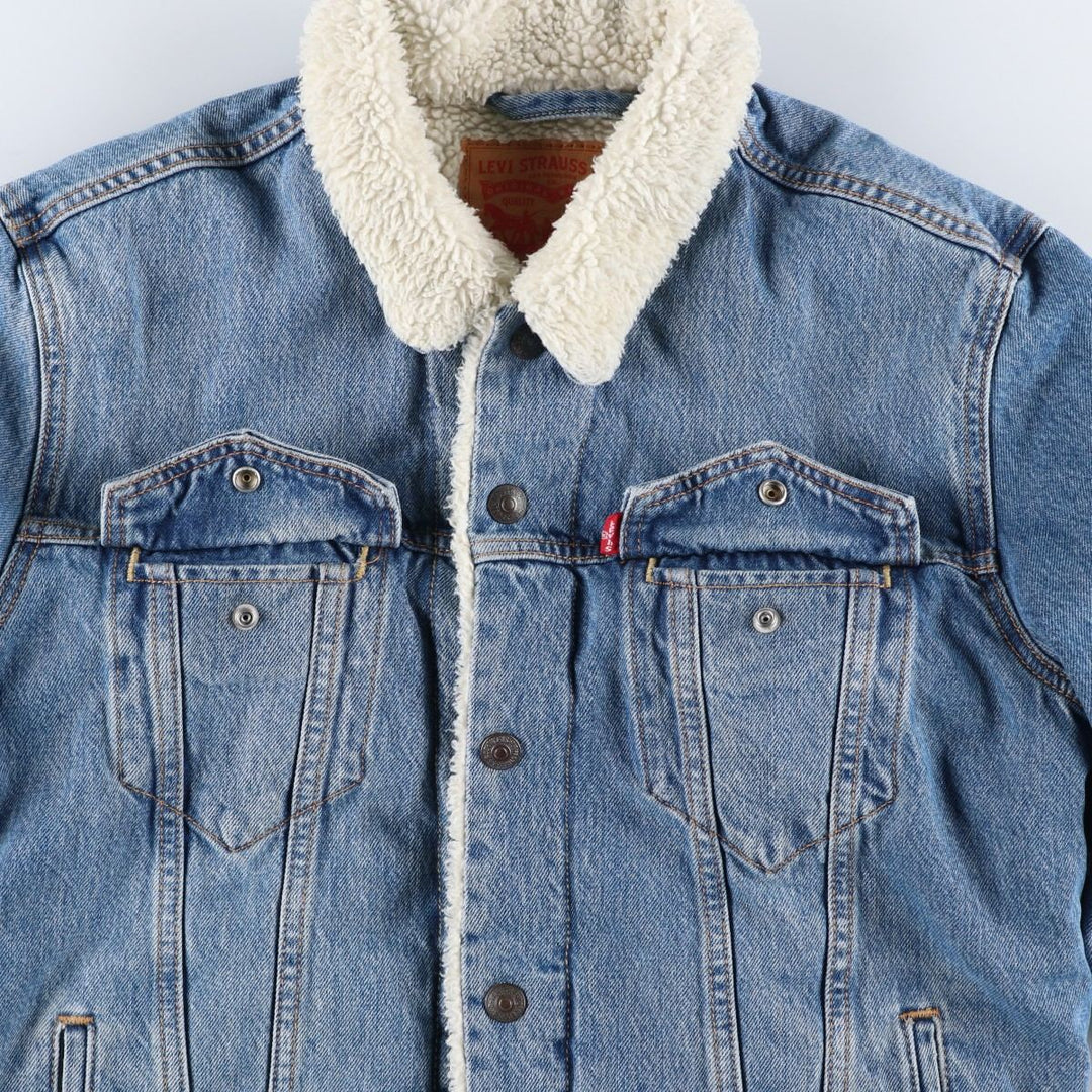Levi's padded denim jacket, size M, men's cotton blue type Vintage Second Hand