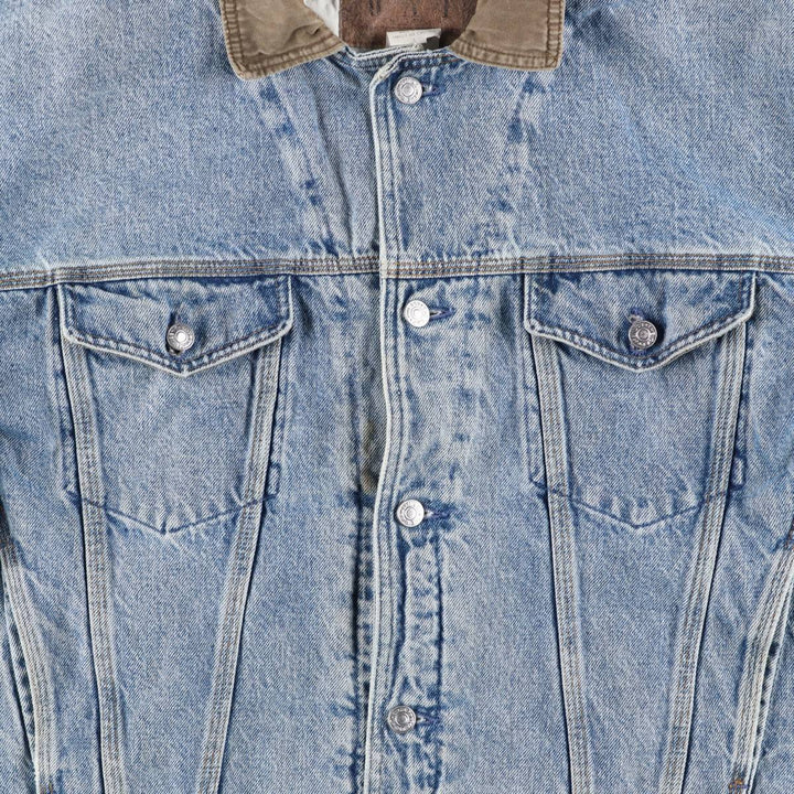 90'S GAP Vintage Denim Jacket, Made in USA, Men's Size L cotton blue type Vintage Second Hand