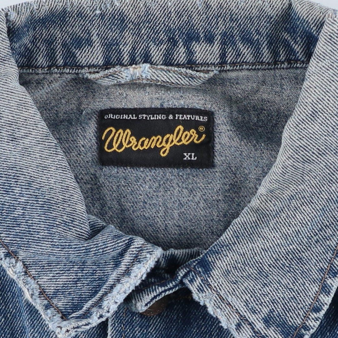 Wrangler Denim Jacket, G-Jean, Men's XL cotton blue type Vintage Second Hand