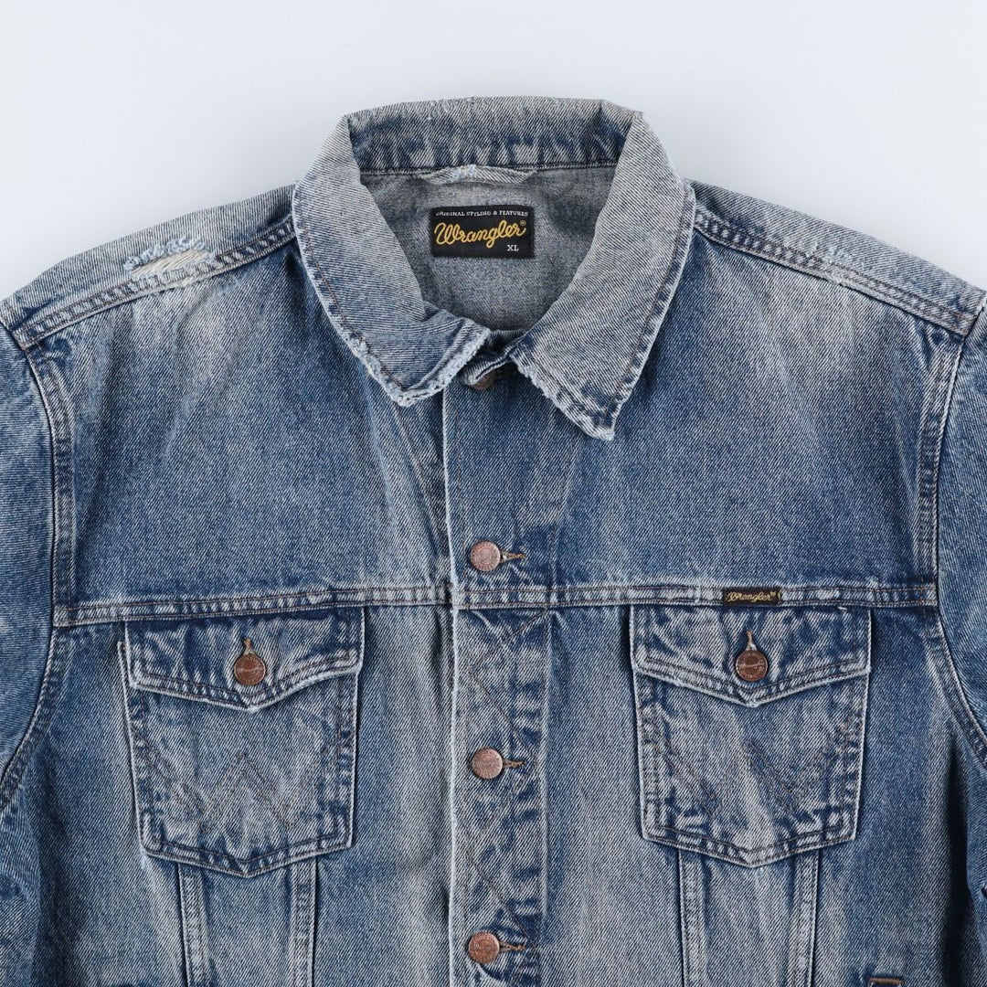 Wrangler Denim Jacket, G-Jean, Men's XL cotton blue type Vintage Second Hand