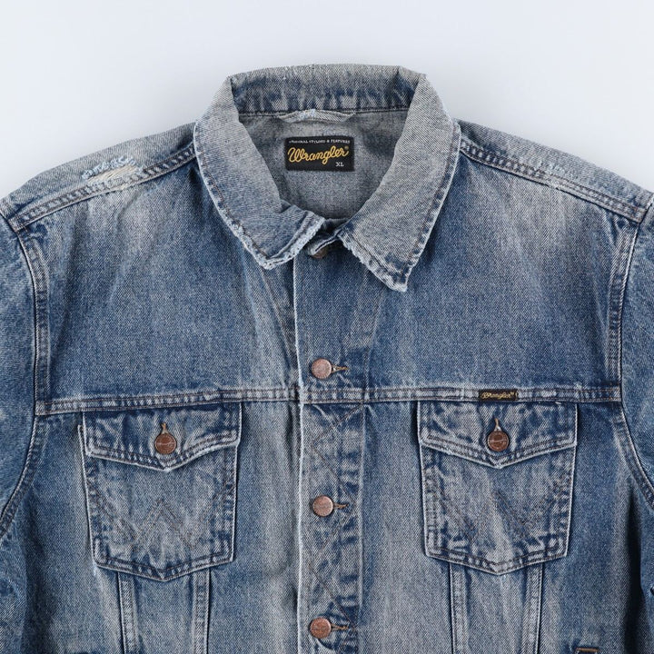 Wrangler Denim Jacket, G-Jean, Men's XL cotton blue type Vintage Second Hand