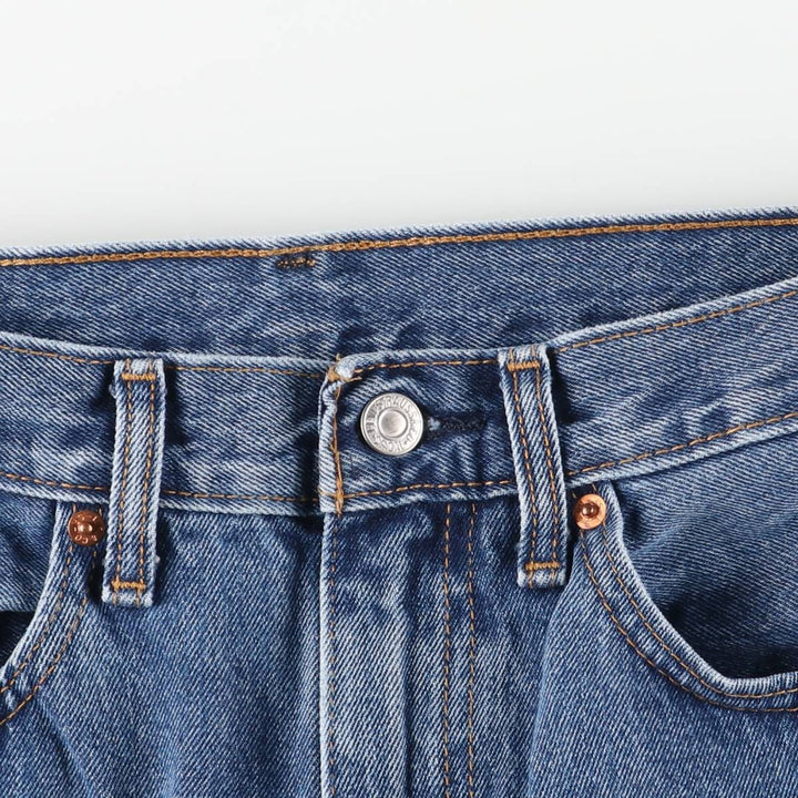 Levi's 505 tapered denim pants for men, equivalent to w32 cotton blue type Vintage Second Hand