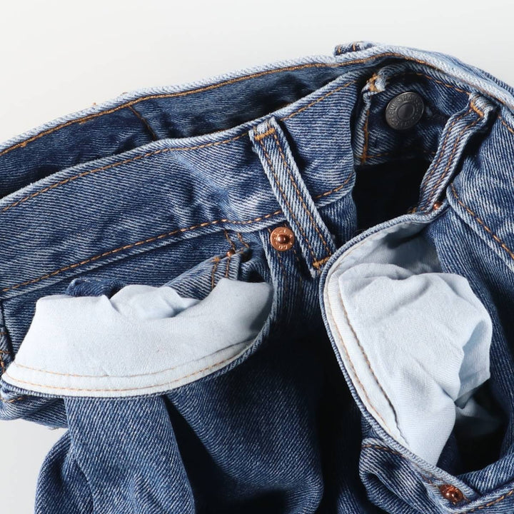 Levi's 505 tapered denim pants for men, equivalent to w32 cotton blue type Vintage Second Hand