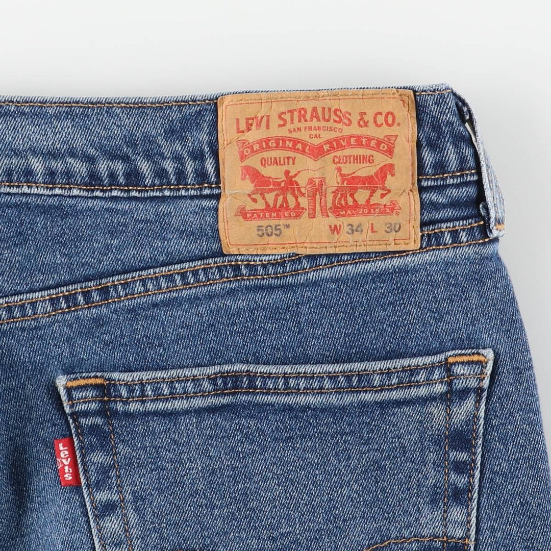Levi's 505 tapered denim pants for men, size w36 unclear blue type Vintage Second Hand