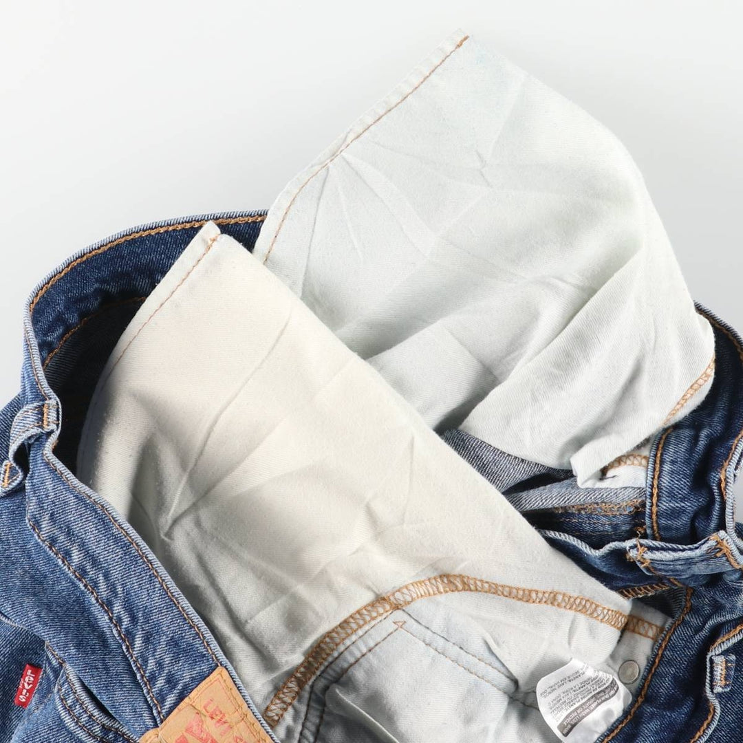 Levi's 505 tapered denim pants for men, size w36 unclear blue type Vintage Second Hand