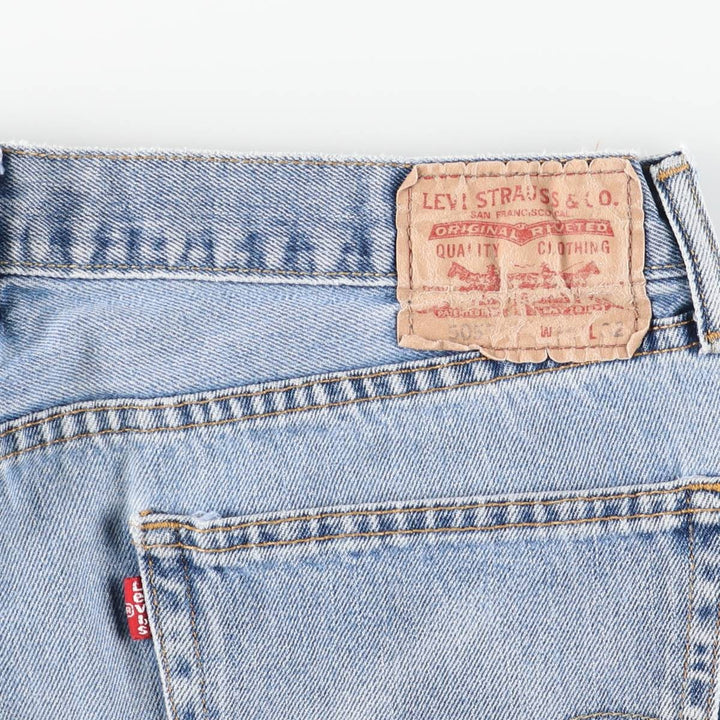 Levi's 505 STRAIGHT FIT tapered denim pants for men, size w36 unclear blue type Vintage Second Hand