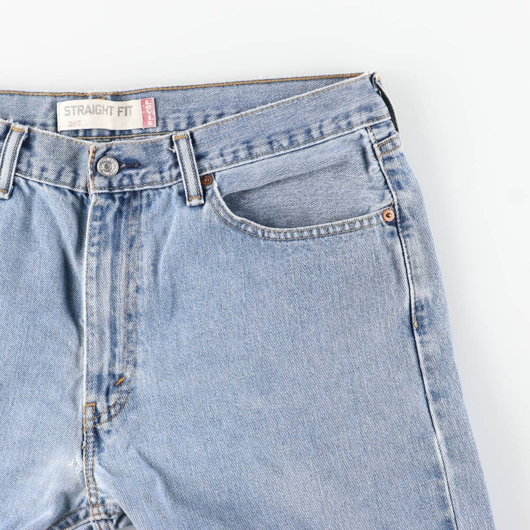 Levi's 505 STRAIGHT FIT tapered denim pants for men, size w36 unclear blue type Vintage Second Hand