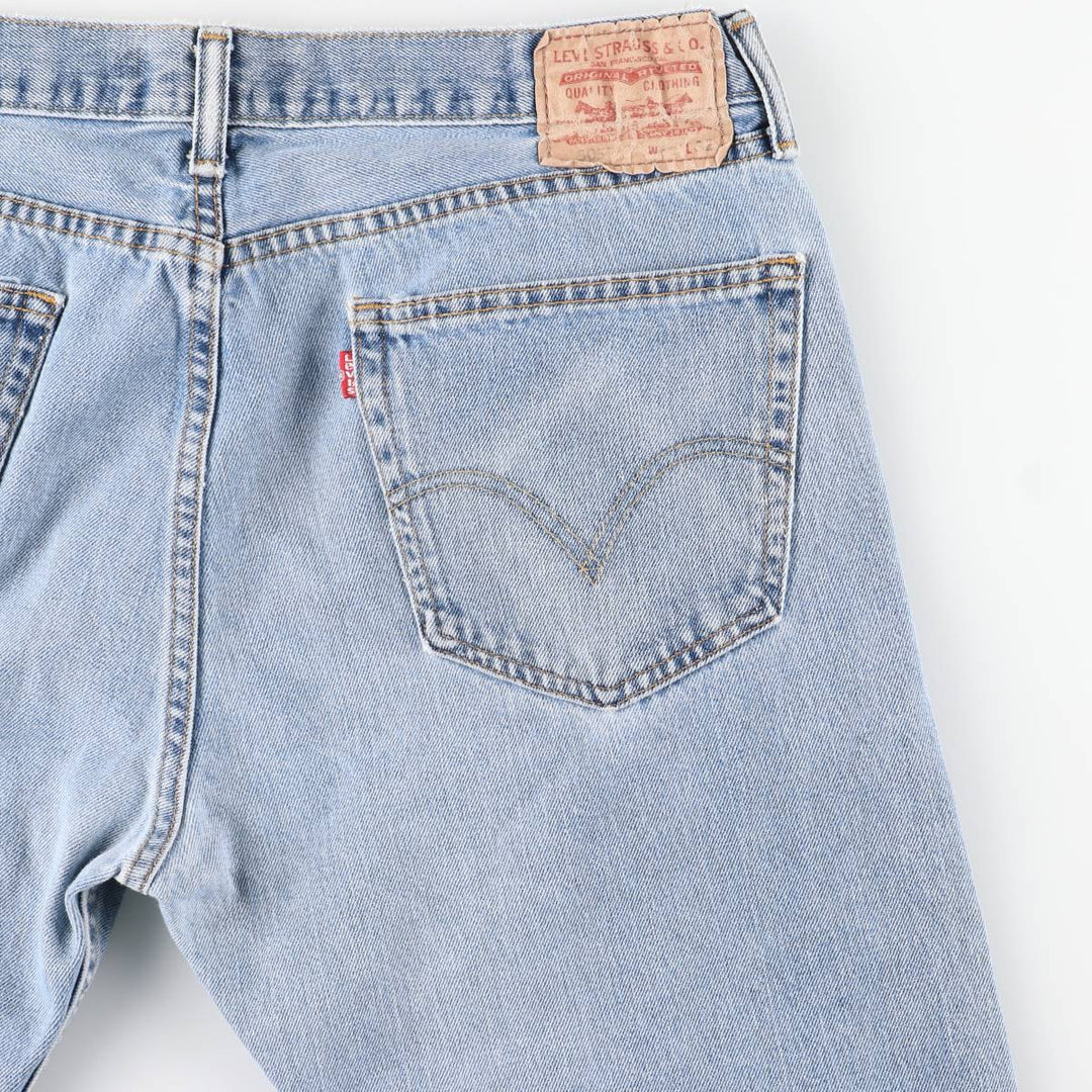 Levi's 505 STRAIGHT FIT tapered denim pants for men, size w36 unclear blue type Vintage Second Hand