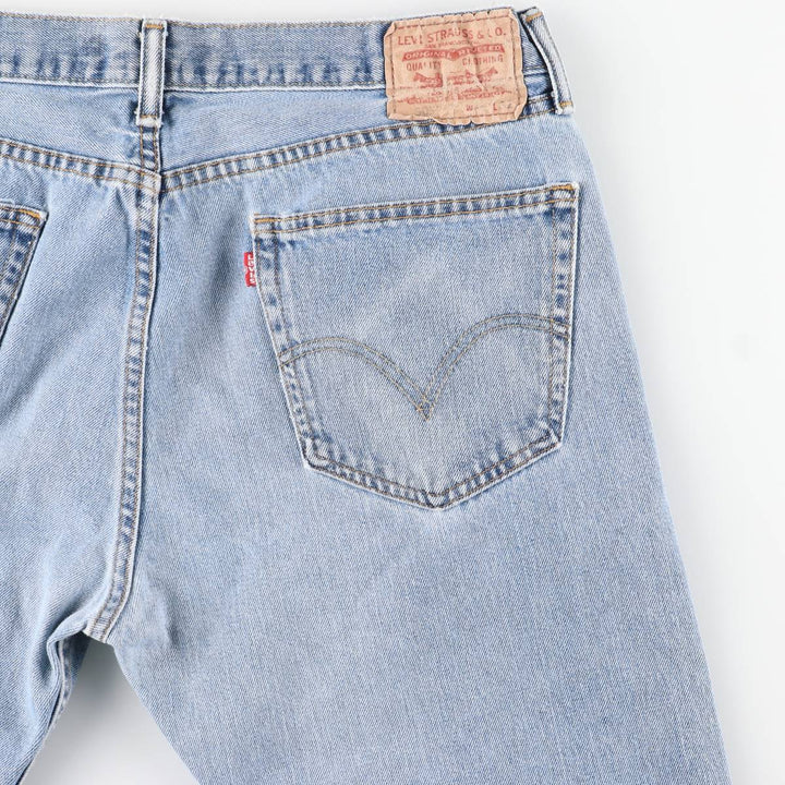 Levi's 505 STRAIGHT FIT tapered denim pants for men, size w36 unclear blue type Vintage Second Hand