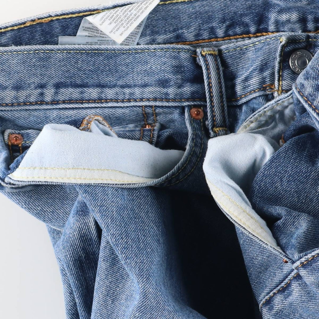 Levi's 505 tapered denim pants for men, size w36 cotton blue type Vintage Second Hand