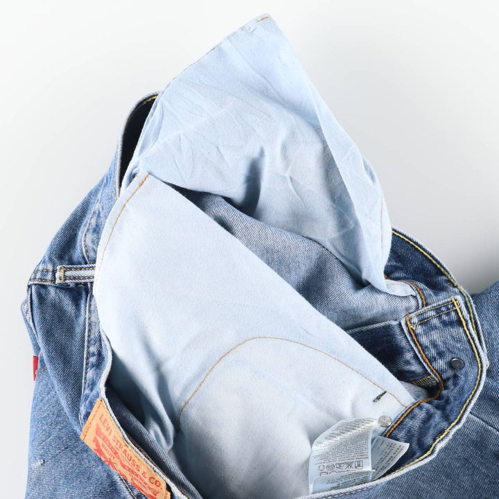 Levi's 505 tapered denim pants for men, size w36 cotton blue type Vintage Second Hand