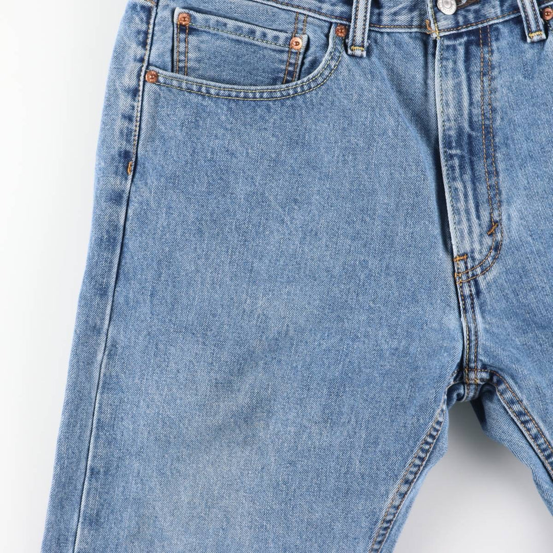 Levi's 505 tapered denim pants for men, size w36 cotton blue type Vintage Second Hand