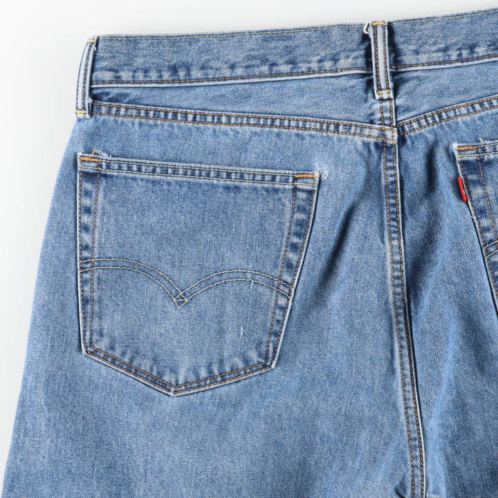 Levi's 505 tapered denim pants for men, size w36 cotton blue type Vintage Second Hand