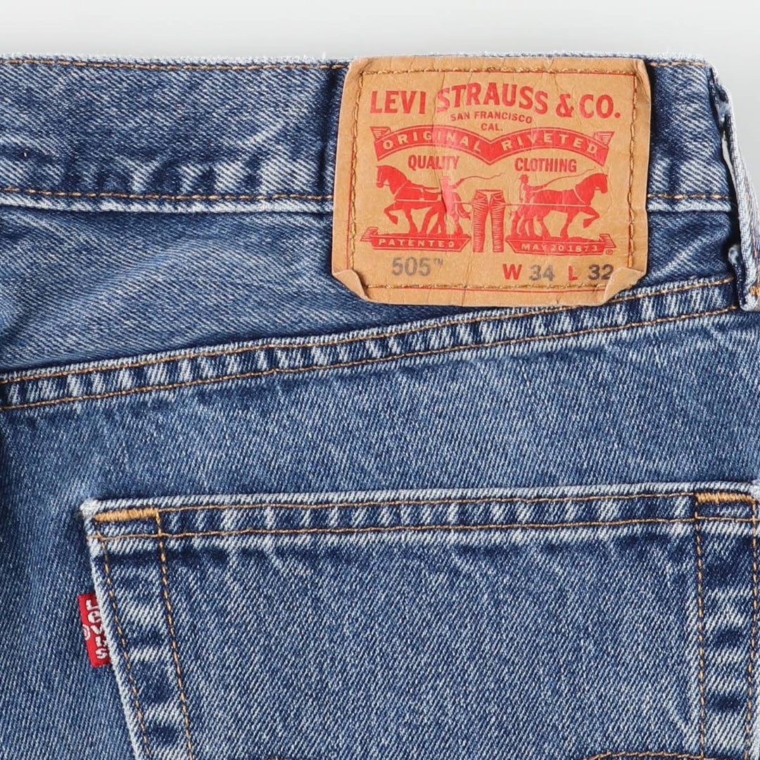 Levi's 505 tapered denim pants for men, size W34 unclear blue type Vintage Second Hand