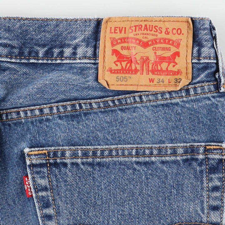 Levi's 505 tapered denim pants for men, size W34 unclear blue type Vintage Second Hand