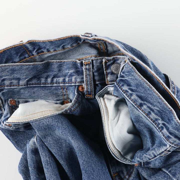 Levi's 505 tapered denim pants for men, size W34 unclear blue type Vintage Second Hand