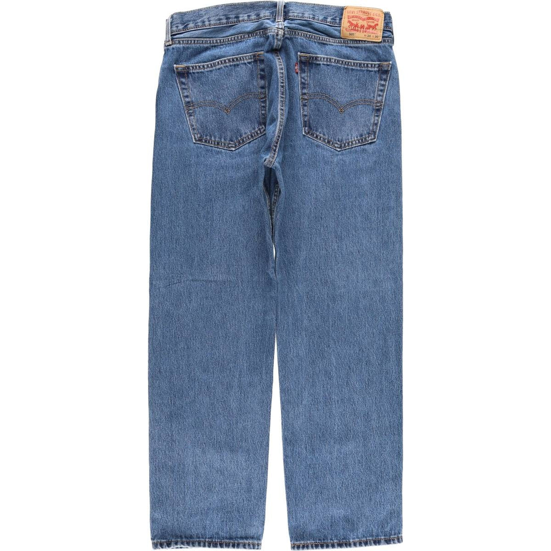 Levi's 505 tapered denim pants for men, size w36 cotton blue type Vintage Second Hand