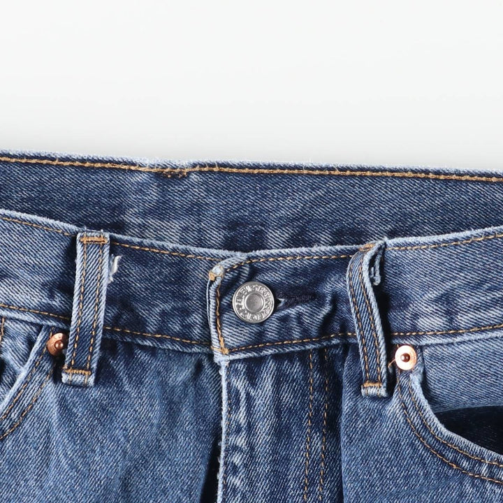 Levi's 505 tapered denim pants for men, size w36 cotton blue type Vintage Second Hand