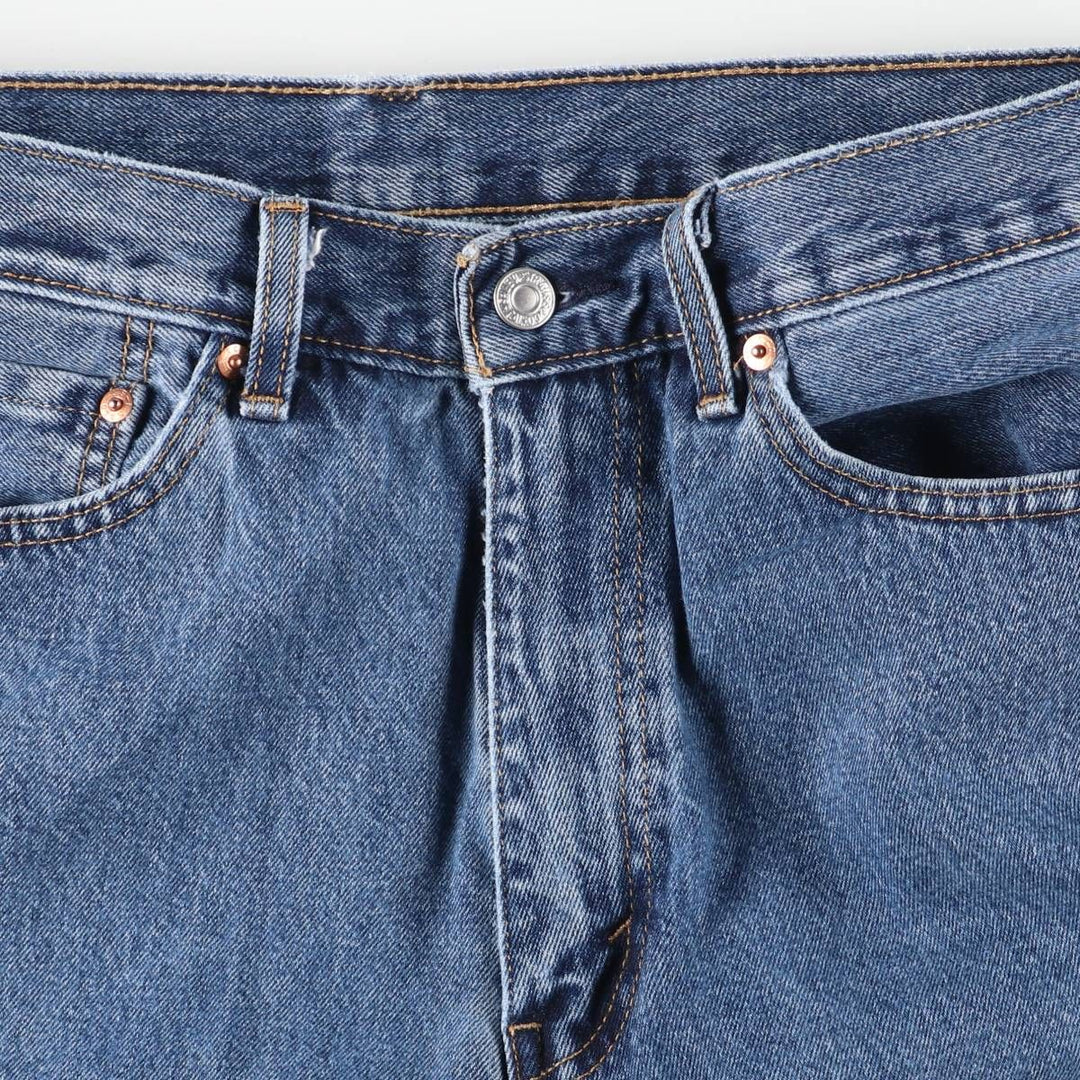 Levi's 505 tapered denim pants for men, size w36 cotton blue type Vintage Second Hand