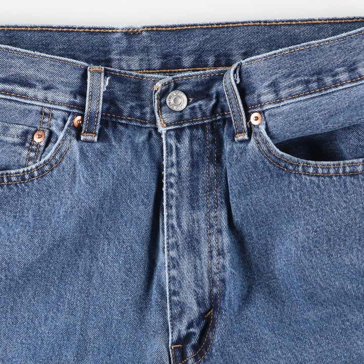 Levi's 505 tapered denim pants for men, size w36 cotton blue type Vintage Second Hand
