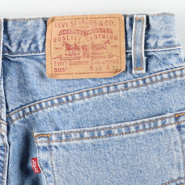 90'S Levi's 505 REGULAR FIT STRAIGHT LEG tapered denim pants for men, W31 equivalent, vintage cotton blue type Vintage Second Hand