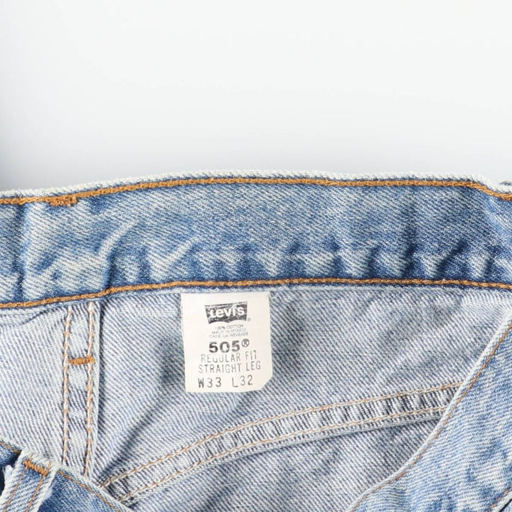 90'S Levi's 505 REGULAR FIT STRAIGHT LEG tapered denim pants for men, W31 equivalent, vintage cotton blue type Vintage Second Hand