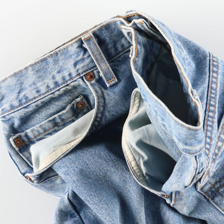 90'S Levi's 505 REGULAR FIT STRAIGHT LEG tapered denim pants for men, W31 equivalent, vintage cotton blue type Vintage Second Hand