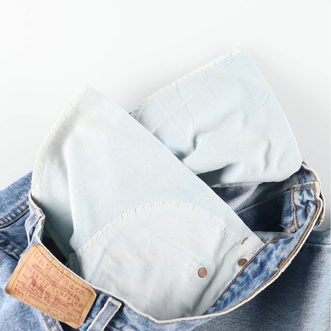 90'S Levi's 505 REGULAR FIT STRAIGHT LEG tapered denim pants for men, W31 equivalent, vintage cotton blue type Vintage Second Hand