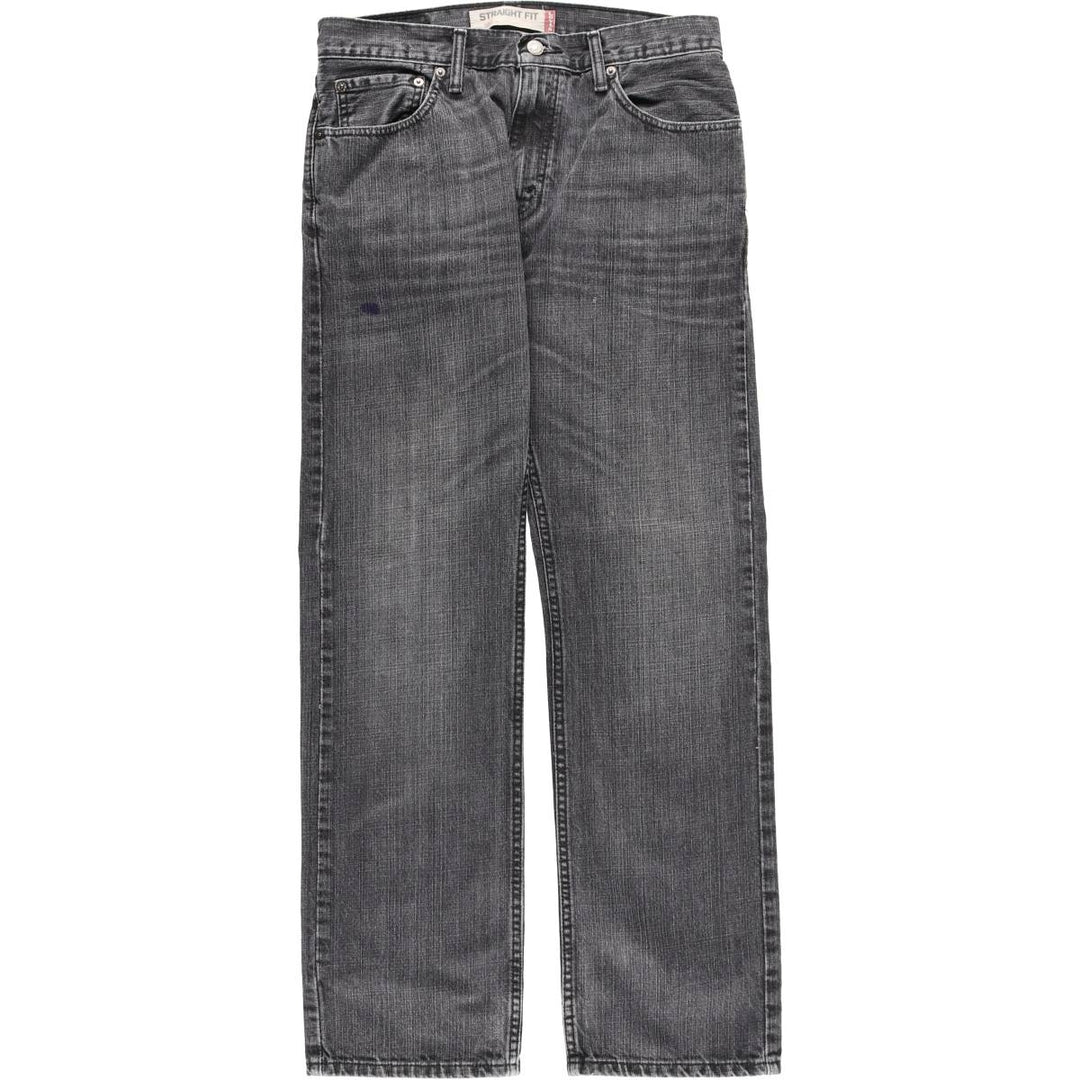 Levi's 505 STRAIGHT FIT Black Denim Tapered Denim Pants Men's W32 equivalent cotton black type Vintage Second Hand