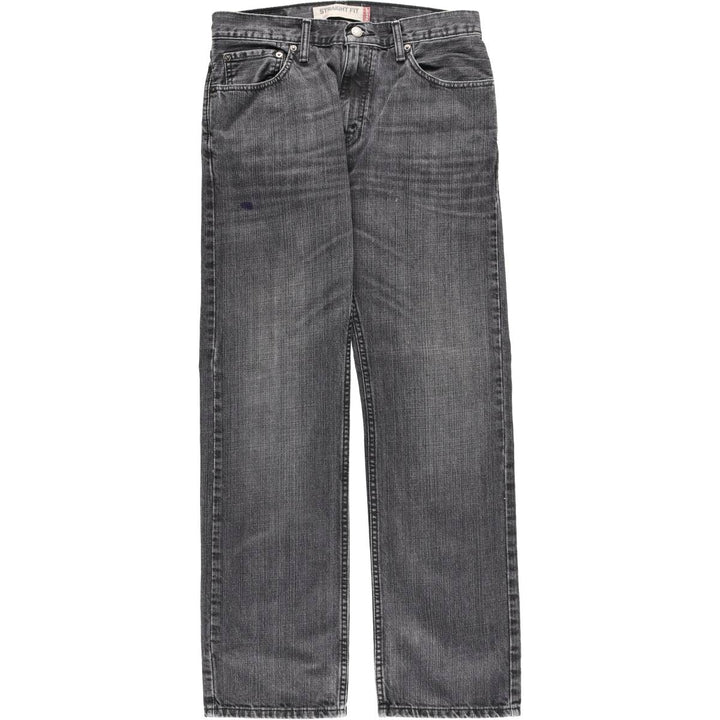 Levi's 505 STRAIGHT FIT Black Denim Tapered Denim Pants Men's W32 equivalent cotton black type Vintage Second Hand