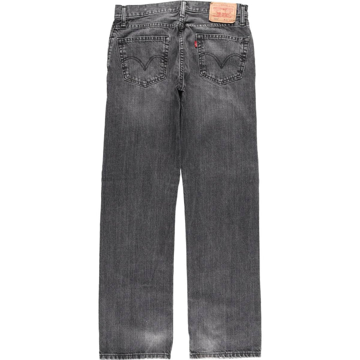 Levi's 505 STRAIGHT FIT Black Denim Tapered Denim Pants Men's W32 equivalent cotton black type Vintage Second Hand