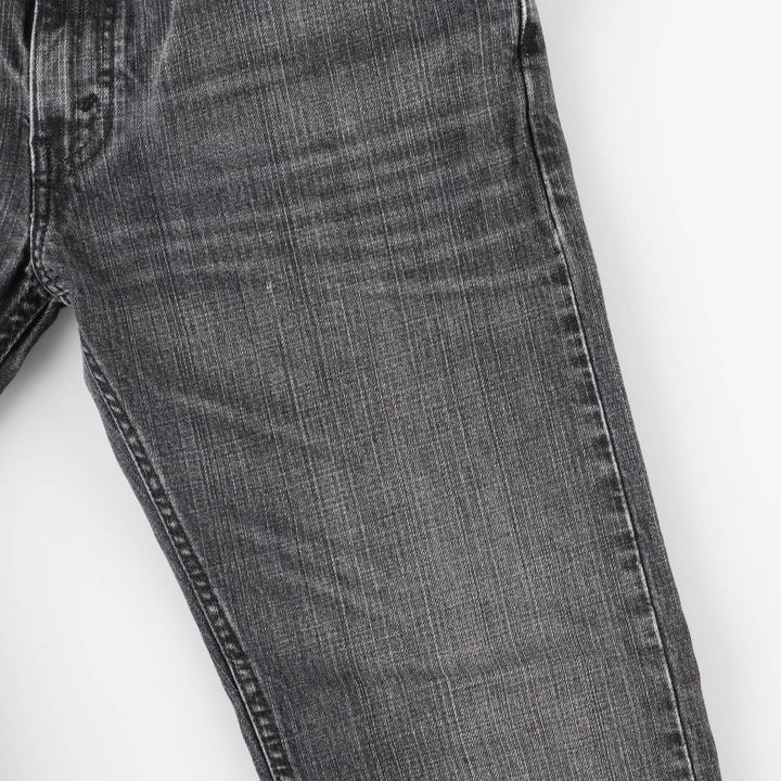 Levi's 505 STRAIGHT FIT Black Denim Tapered Denim Pants Men's W32 equivalent cotton black type Vintage Second Hand