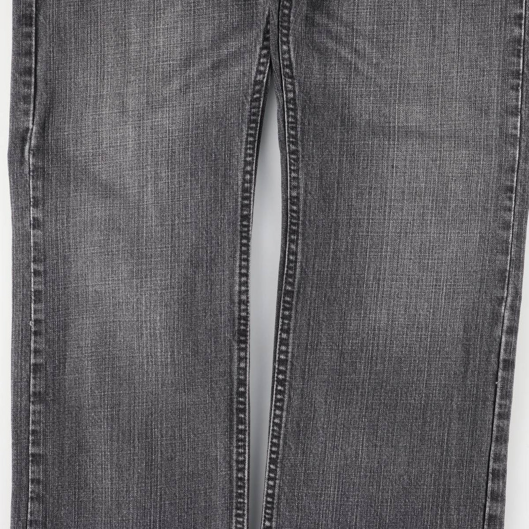 Levi's 505 STRAIGHT FIT Black Denim Tapered Denim Pants Men's W32 equivalent cotton black type Vintage Second Hand